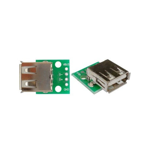 USB 2.0母座头转DIP 4p 直插 转接板已焊接手机电源数据线