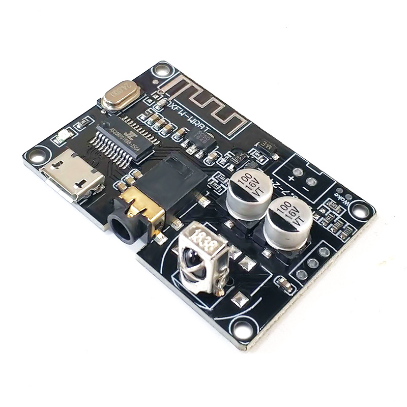 蓝牙5.0解码板立体声蓝牙音频模块宽电压 红外遥控器 音箱改装DIY